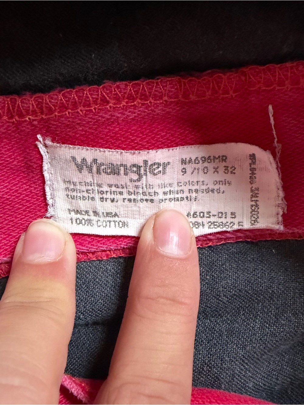 VTG Wrangler Red Denim Jeans High Waisted Tapered Western Cowgirl Made in USA 10 - Picture 6 of 7